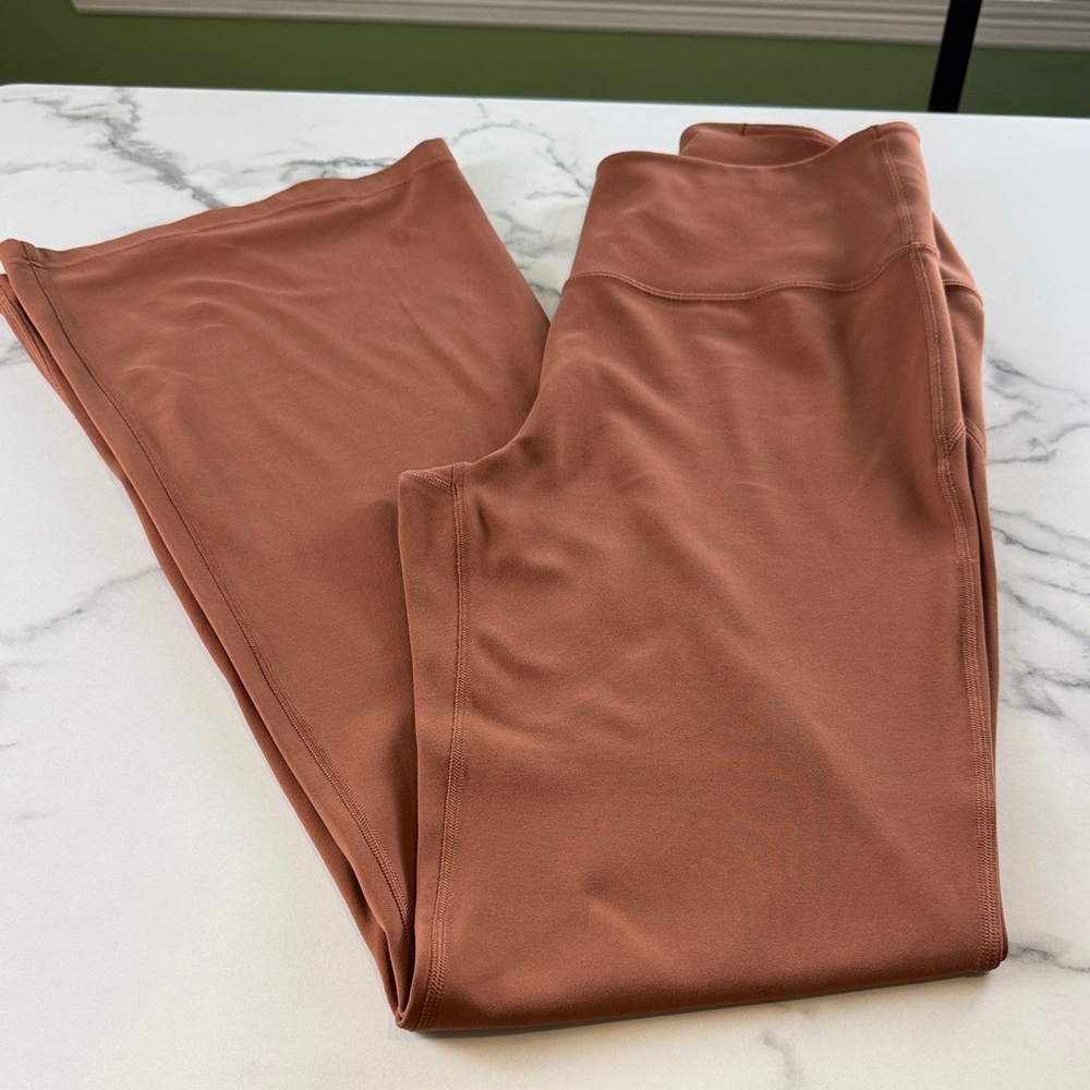 Lululemon super high rise groove flare size 10 in ancient copper